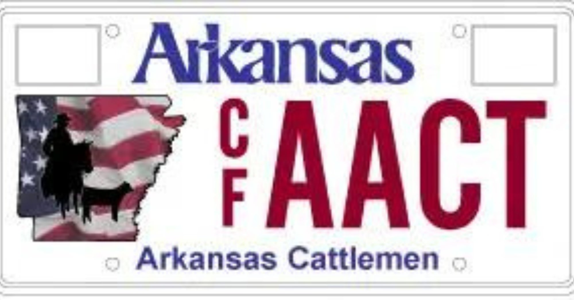 Arkansas Cattlemen's License Plate