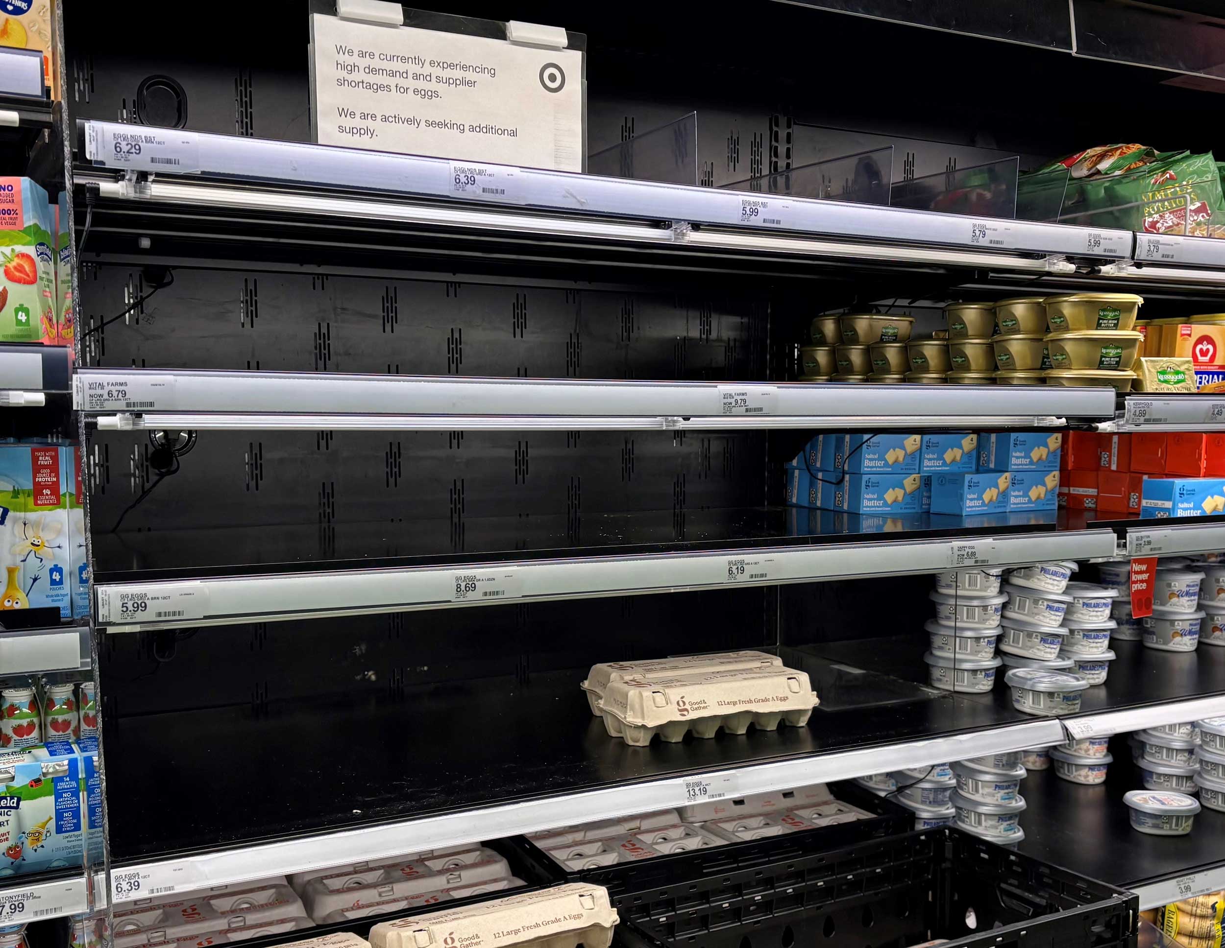 target-empty-egg-shelves