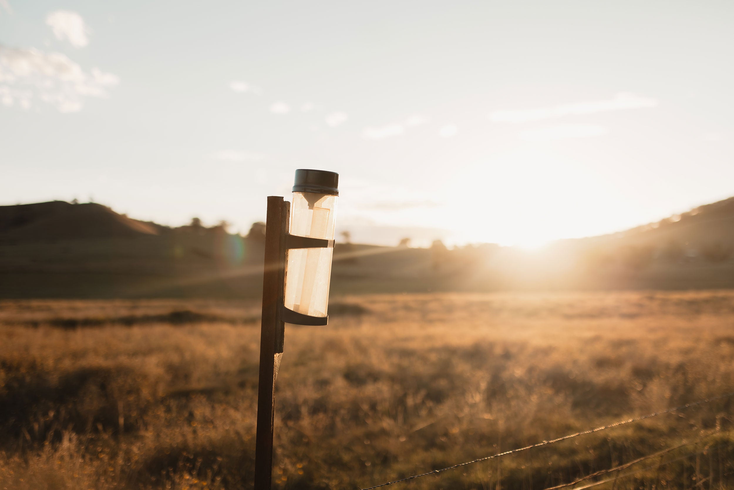 rain-gauge-farm-fence-post