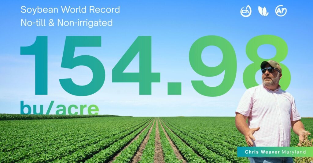 Maryland Grower Sets Non-Irrigated 154.98 bu/A Soybean Record